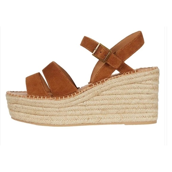 SOLUDOS • Walnut Como Platform Wedge Sandals Includes Box - Picture 8 of 11